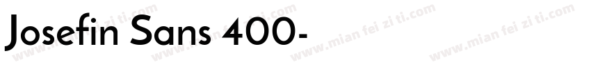 Josefin Sans 400字体转换